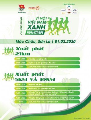 Lưu ý khi tham gia giải chạy Run4trees Mộc Châu